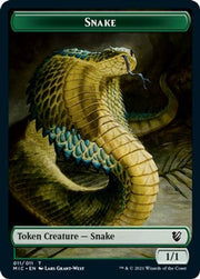 Spirit // Snake Double-Sided Token [Innistrad: Midnight Hunt Commander Tokens] MTG Single Magic: The Gathering   