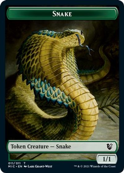 Spirit // Snake Double-Sided Token [Innistrad: Midnight Hunt Commander Tokens] MTG Single Magic: The Gathering   