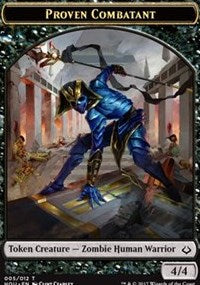 Proven Combatant // Zombie Double-Sided Token [Tokens] Hour of Devastation Tokens MTG Single Magic: The Gathering