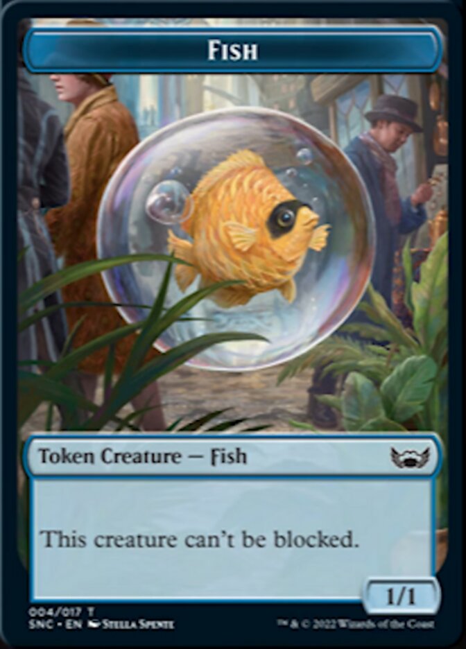 Fish // Citizen Double-Sided Token [Streets of New Capenna Tokens] MTG Single Magic: The Gathering   