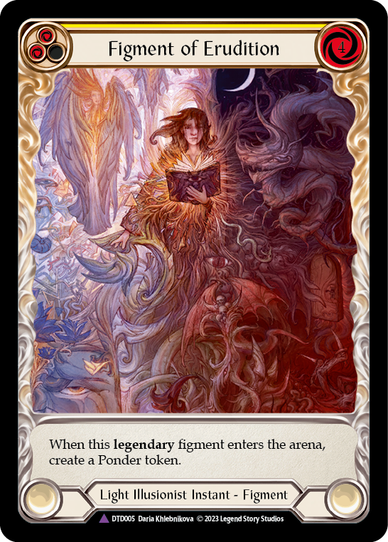 Figment of Erudition // Suraya, Archangel of Erudition (Marvel) [DTD005] (Dusk Till Dawn)  Cold Foil Flesh And Blood Single Flesh And Blood   
