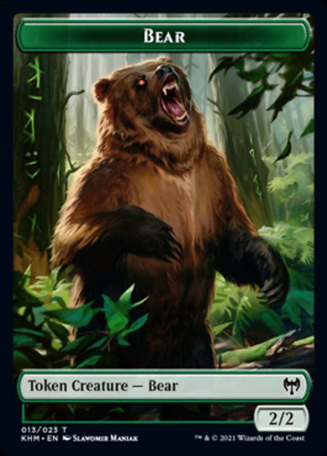 Bear Token [Tokens] Kaldheim Tokens MTG Single Magic: The Gathering
