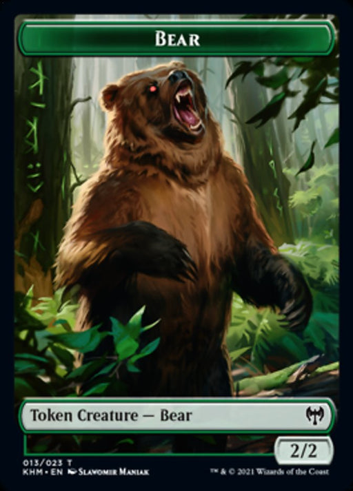 Bear Token [Tokens] Kaldheim Tokens MTG Single Magic: The Gathering