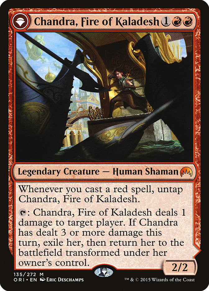 Chandra, Fire of Kaladesh // Chandra, Roaring Flame [Magic Origins] MTG Single Magic: The Gathering   
