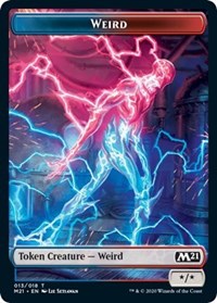 Weird // Zombie Double-Sided Token [Tokens] Core Set 2021 Tokens MTG Single Magic: The Gathering