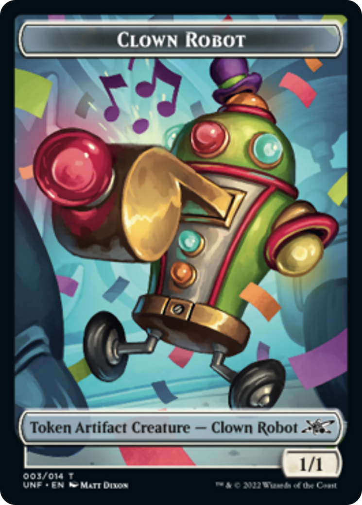 Clown Robot (003) // Storm Crow Double-Sided Token [Tokens] Unfinity Tokens MTG Single Magic: The Gathering