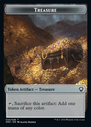 Bird (002) // Treasure Double-Sided Token [Tokens] Dominaria United Tokens MTG Single Magic: The Gathering