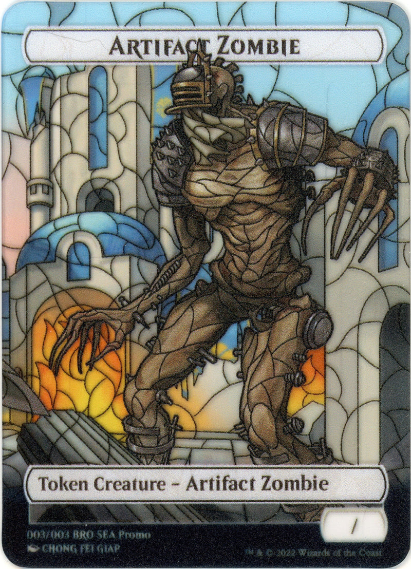 Artifact Zombie Token (SEA Exclusive) [Tokens] The Brothers' War Tokens MTG Single Magic: The Gathering