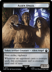 Alien Angel // Cyberman Double-Sided Token [Tokens] Doctor Who Tokens MTG Single Magic: The Gathering