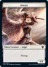 Angel // Elemental (010) Double-Sided Token [Tokens] Commander 2020 Tokens MTG Single Magic: The Gathering