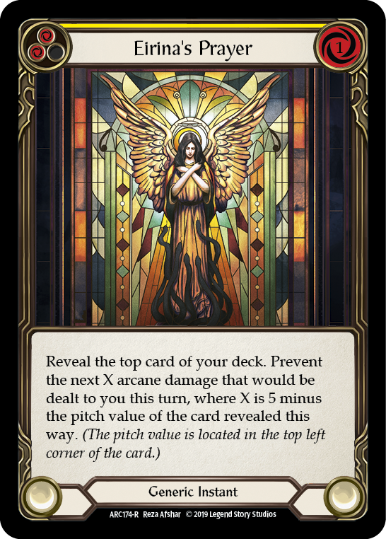 Eirina's Prayer (Yellow) [ARC174-R] 1st Edition Normal Flesh And Blood Single Flesh And Blood   