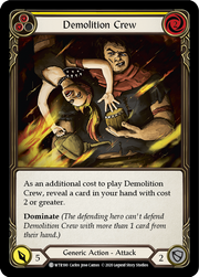 Demolition Crew (Yellow) [WTR180] Unlimited Edition Rainbow Foil Flesh And Blood Single Flesh And Blood   