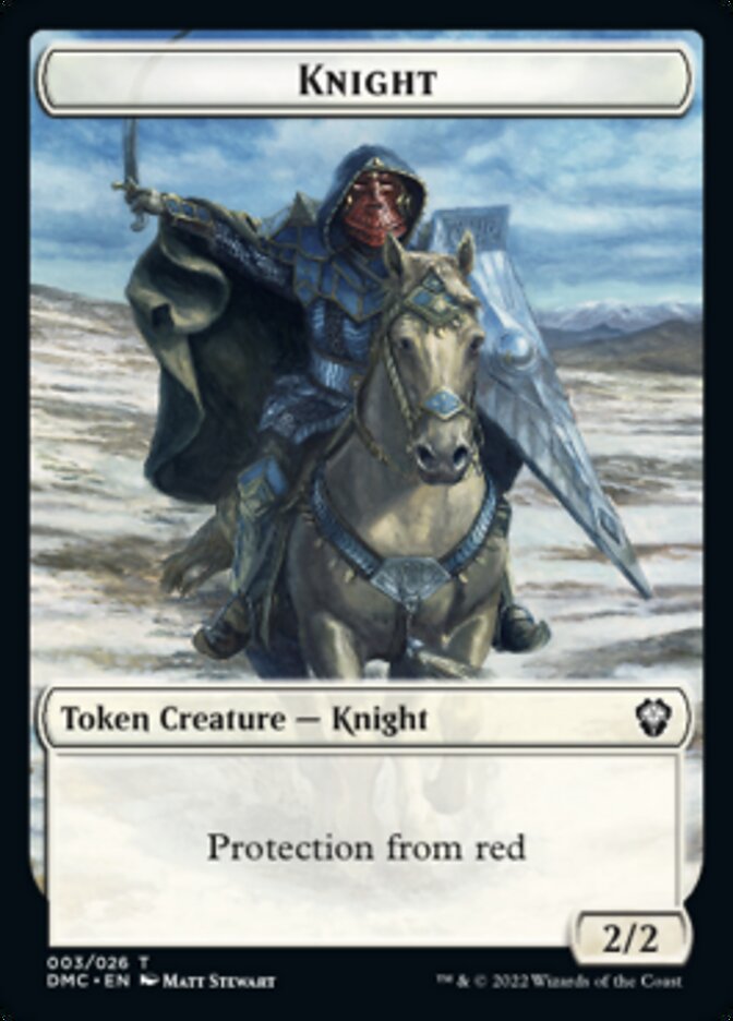 Phyrexian // Knight Double-Sided Token [Tokens] Dominaria United Tokens MTG Single Magic: The Gathering