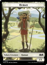Human // Food (0012) Double-Sided Token [Tokens] Wilds of Eldraine Tokens MTG Single Magic: The Gathering