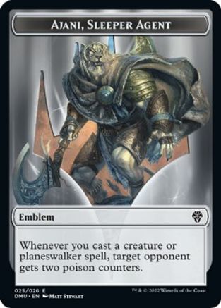Ajani, Sleeper Agent Emblem [Tokens] Dominaria United Tokens MTG Single Magic: The Gathering