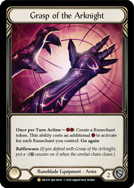Grasp of the Arknight [ARC078] Unlimited Edition Rainbow Foil Flesh And Blood Single Flesh And Blood   