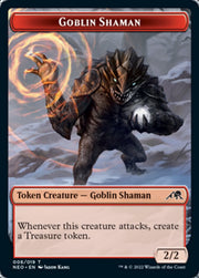 Samurai // Goblin Shaman Double-Sided Token [Tokens] Kamigawa: Neon Dynasty Tokens MTG Single Magic: The Gathering