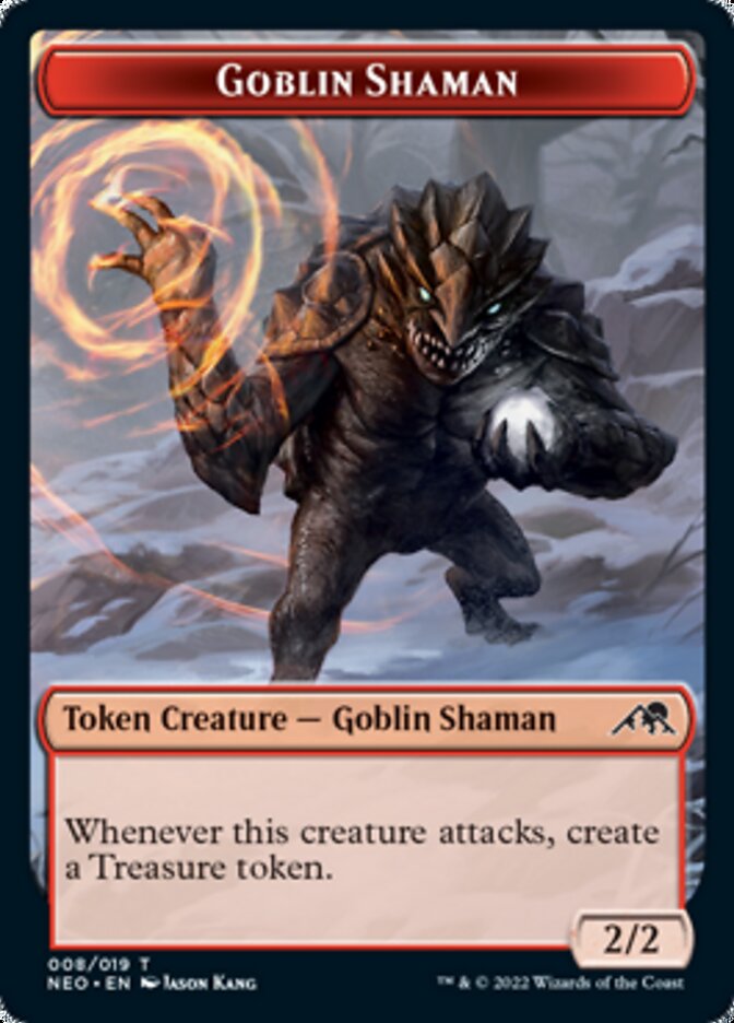 Samurai // Goblin Shaman Double-Sided Token [Tokens] Kamigawa: Neon Dynasty Tokens MTG Single Magic: The Gathering