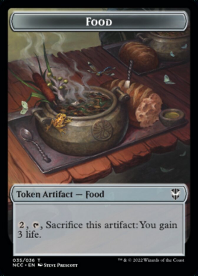 Food // Citizen Double-Sided Token [Streets of New Capenna Commander Tokens] MTG Single Magic: The Gathering   