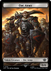 Orc Army (0019) // Food (0024) Double-Sided Token (Surge Foil) [The Lord of the Rings: Tales of Middle-Earth Tokens] MTG Single Magic: The Gathering   