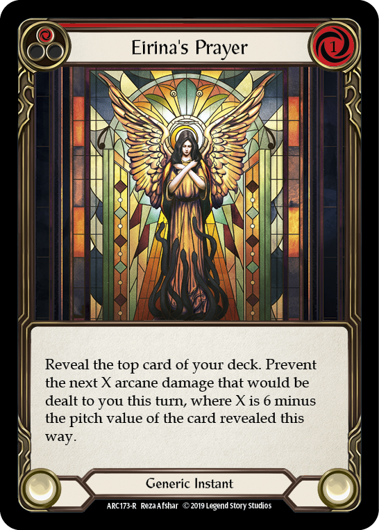 Eirina's Prayer (Red) [ARC173-R] 1st Edition Rainbow Foil Flesh And Blood Single Flesh And Blood   
