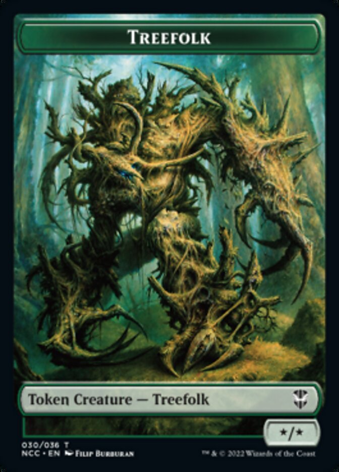 Treefolk // Spider Double-Sided Token [Streets of New Capenna Commander Tokens] MTG Single Magic: The Gathering   