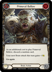 Primeval Bellow (Blue) [WTR037-C] Alpha Print Rainbow Foil Flesh And Blood Single Flesh And Blood   
