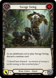 Savage Swing (Blue) [WTR022-C] Alpha Print Rainbow Foil Flesh And Blood Single Flesh And Blood   
