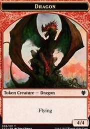 Dragon (006) // Gold Double-Sided Token [Tokens] Commander 2017 Tokens MTG Single Magic: The Gathering