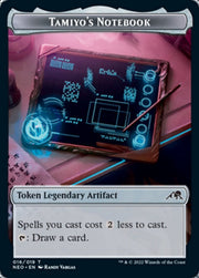 Samurai // Tamiyo's Notebook Double-Sided Token [Tokens] Kamigawa: Neon Dynasty Tokens MTG Single Magic: The Gathering