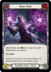 Rune Flash (Blue) [ARC102-C] 1st Edition Rainbow Foil Flesh And Blood Single Flesh And Blood   