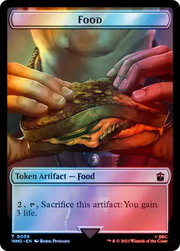 Alien // Food (0059) Double-Sided Token (Surge Foil) [Tokens] Doctor Who Tokens MTG Single Magic: The Gathering