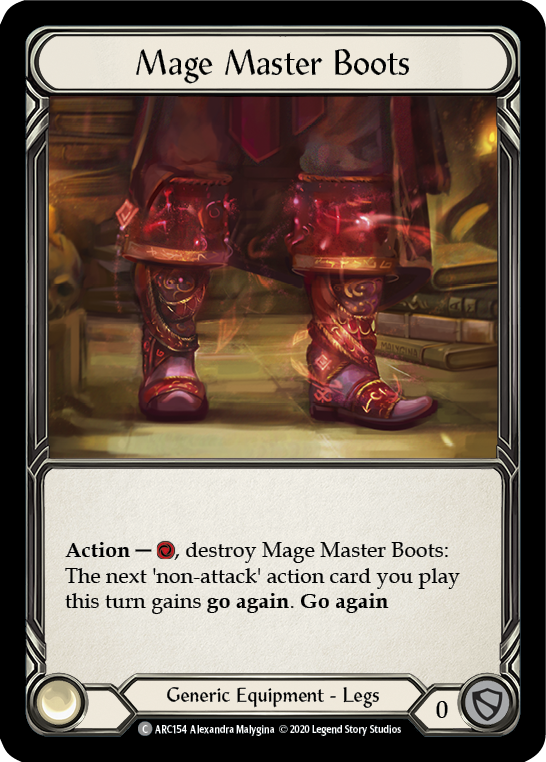 Mage Master Boots [ARC154] Unlimited Edition Rainbow Foil Flesh And Blood Single Flesh And Blood   