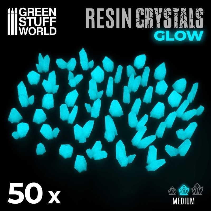 Green Stuff World: Resin - Medium Aqua Turquoise GLOW Crystals