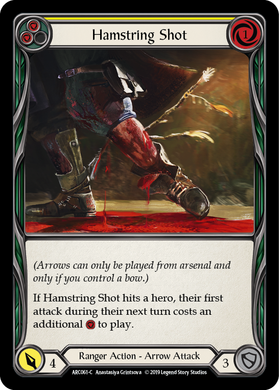 Hamstring Shot (Yellow) [ARC061-C] 1st Edition Rainbow Foil Flesh And Blood Single Flesh And Blood   