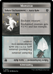 Copy // Monster Role / Virtuous Role Double-Sided Token [Tokens] Wilds of Eldraine Commander Tokens MTG Single Magic: The Gathering