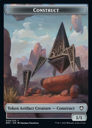 Construct (008) // Goat Double-Sided Token [Tokens] The Brothers' War Commander Tokens MTG Single Magic: The Gathering