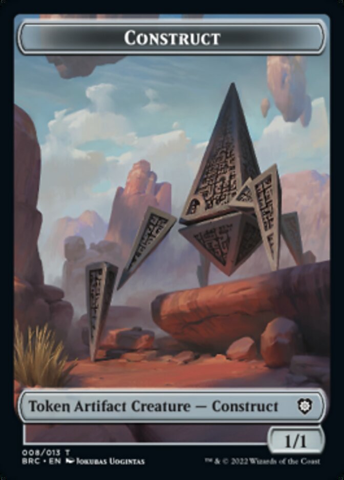 Construct (008) // Goat Double-Sided Token [Tokens] The Brothers' War Commander Tokens MTG Single Magic: The Gathering