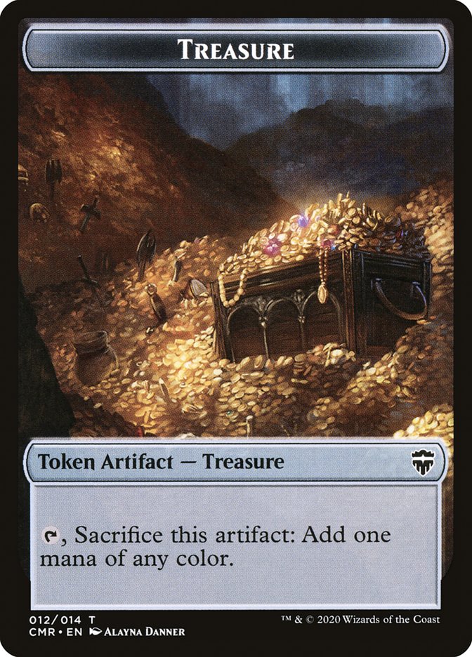 Rock // Treasure Double-Sided Token [Commander Legends Tokens] MTG Single Magic: The Gathering   