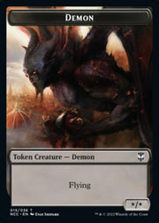 Demon // Copy Double-Sided Token [Streets of New Capenna Commander Tokens] MTG Single Magic: The Gathering   