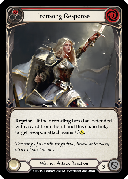 Ironsong Response (Red) [WTR132-C] Alpha Print Rainbow Foil Flesh And Blood Single Flesh And Blood   