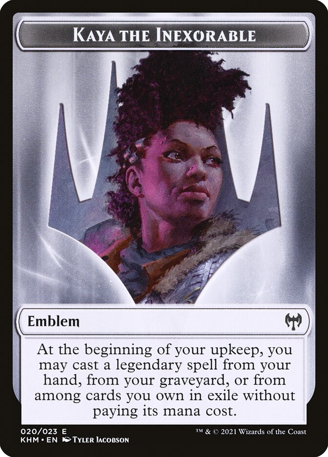 Treasure // Kaya, the Inexorable Emblem Double-Sided Token [Tokens] Kaldheim Tokens MTG Single Magic: The Gathering