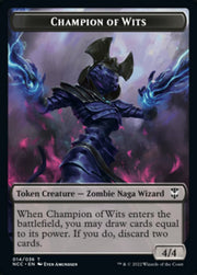 Tentacle // Champion of Wits Double-Sided Token [Streets of New Capenna Commander Tokens] MTG Single Magic: The Gathering   