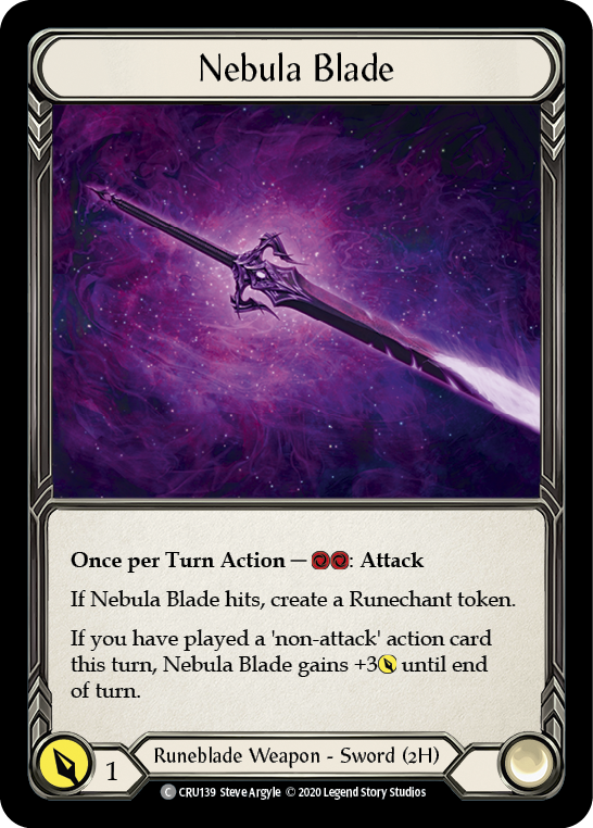Nebula Blade [CRU139] 1st Edition Normal Flesh And Blood Single Flesh And Blood   