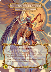 Figment of Judgment // Themis, Archangel of Judgment (Marvel) [DTD006] (Dusk Till Dawn)  Cold Foil Flesh And Blood Single Flesh And Blood   