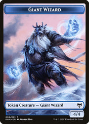 Human Warrior // Giant Wizard Double-Sided Token [Tokens] Kaldheim Tokens MTG Single Magic: The Gathering