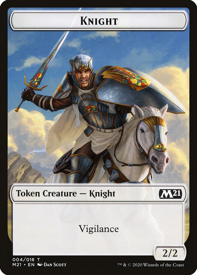 Knight Token [Tokens] Core Set 2021 Tokens MTG Single Magic: The Gathering