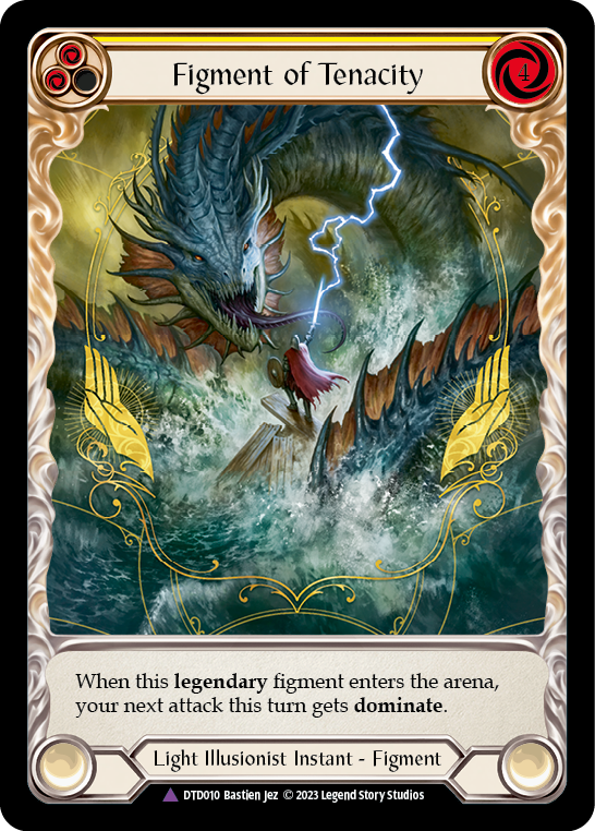 Figment of Tenacity // Metis, Archangel of Tenacity (Marvel) [DTD010] (Dusk Till Dawn)  Cold Foil Flesh And Blood Single Flesh And Blood   