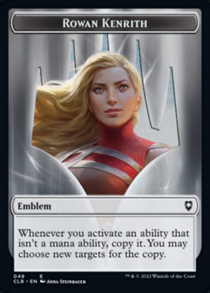 Rowan Kenrith Emblem // Copy Double-Sided Token [Commander Legends: Battle for Baldur's Gate Tokens] MTG Single Magic: The Gathering   