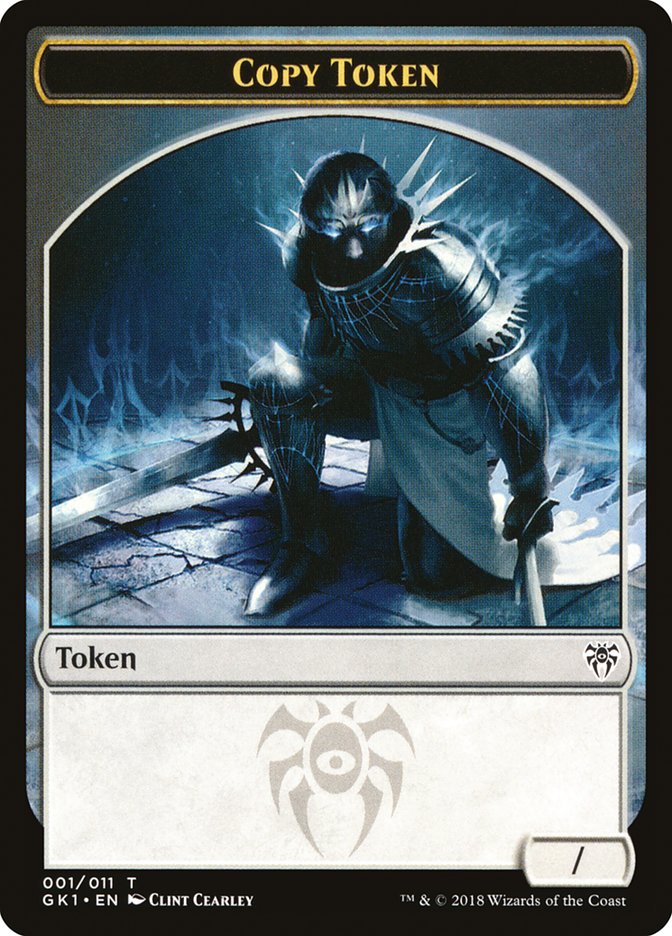 Copy // Horror Double-Sided Token [Guilds of Ravnica Guild Kit Tokens] MTG Single Magic: The Gathering   